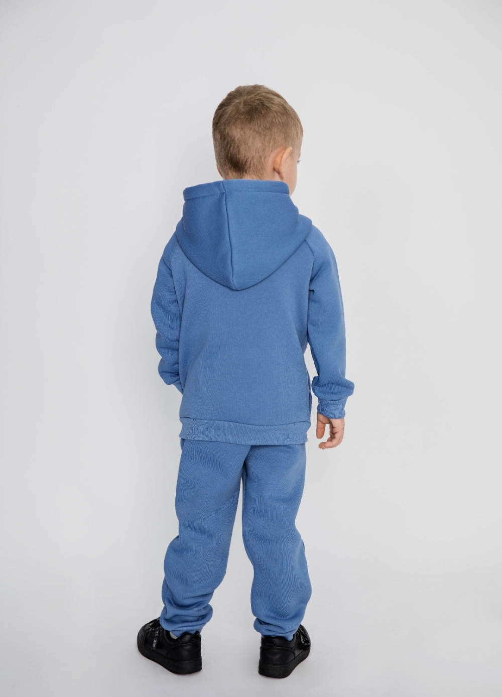 296-ДЖ. Свитшот с капюшоном + Штаны, хлопок 65%, 35% ПЭ, 3-х нитка (начес) джинсовый 98,104,110,116